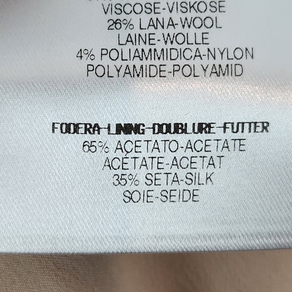 Aquilano Rimondi Made in Italy 3/4 Sleeve Wool Blend Pleated Dress Women's 42-M - Picture 13 of 15